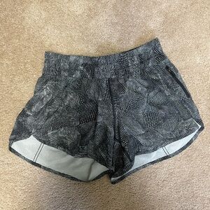 Lululemon Athletica Black and White Tracker Shorts